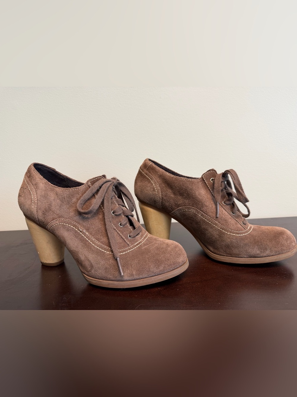 Timberland Brown Suede Lace-Up Women's Heels